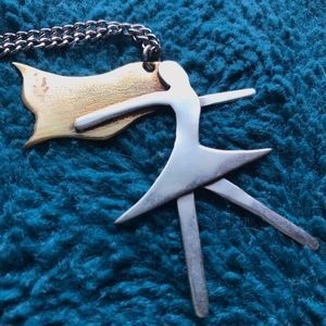 Custom Handmade Metal Dancer Necklace Pendant